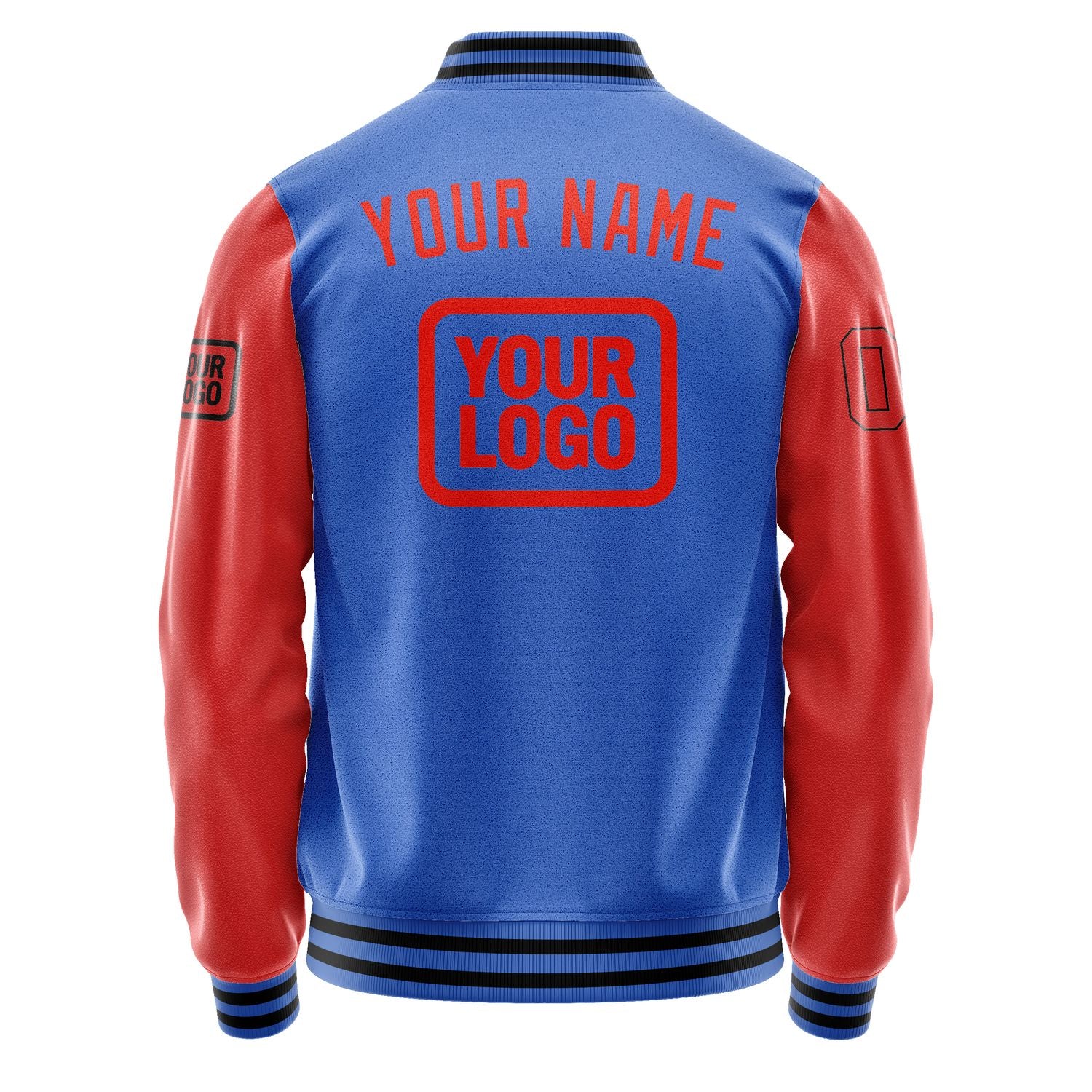Maßgeschneidertes Himmelblau Orangerot Jacke JA090912091717121217