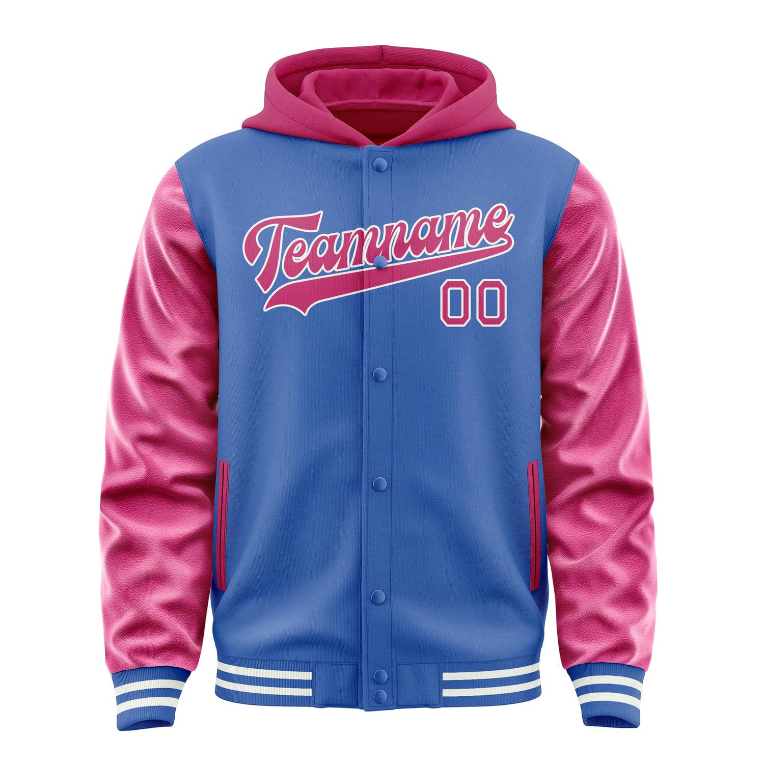 Maßgeschneidertes Himmelblau Rosarot Jacke