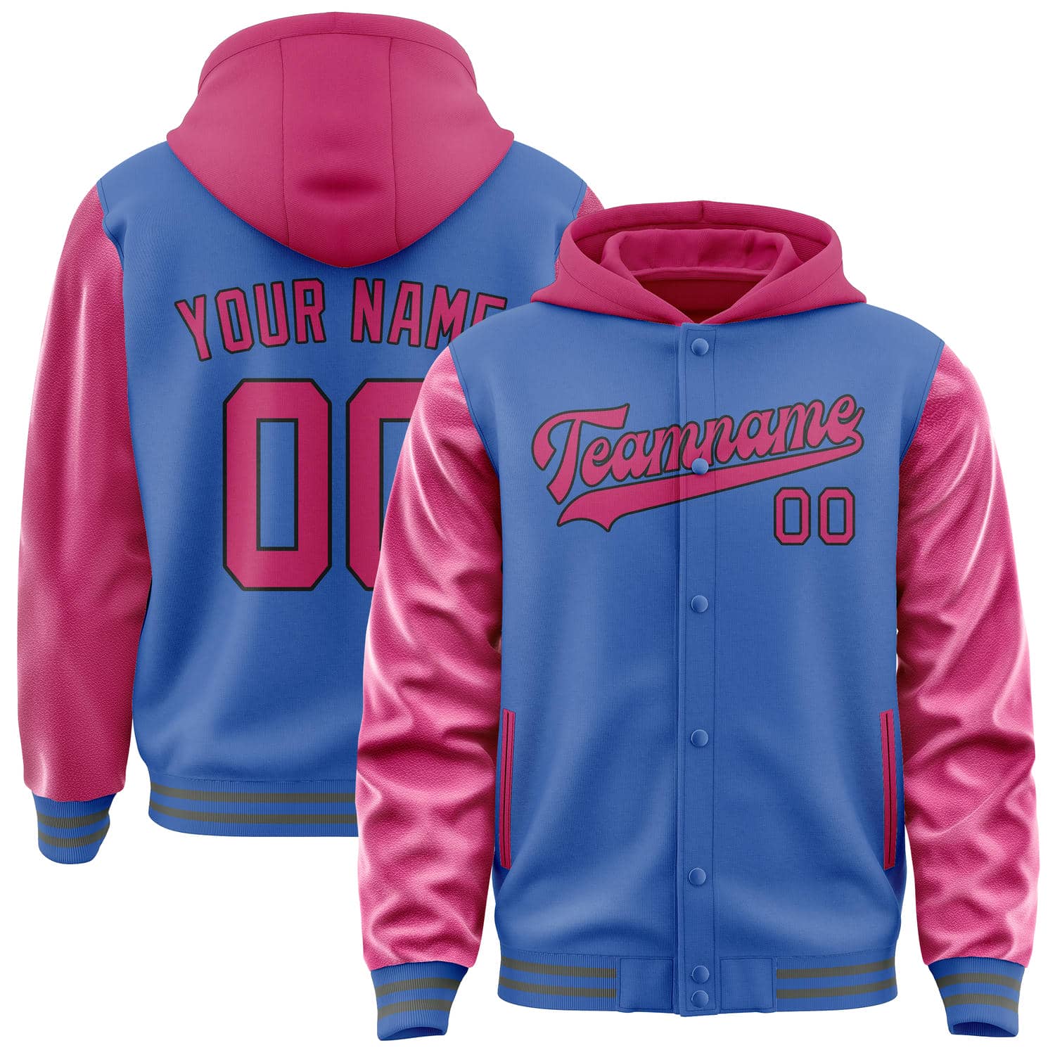 Maßgeschneidertes Himmelblau Rosarot Jacke JA090913092017131317