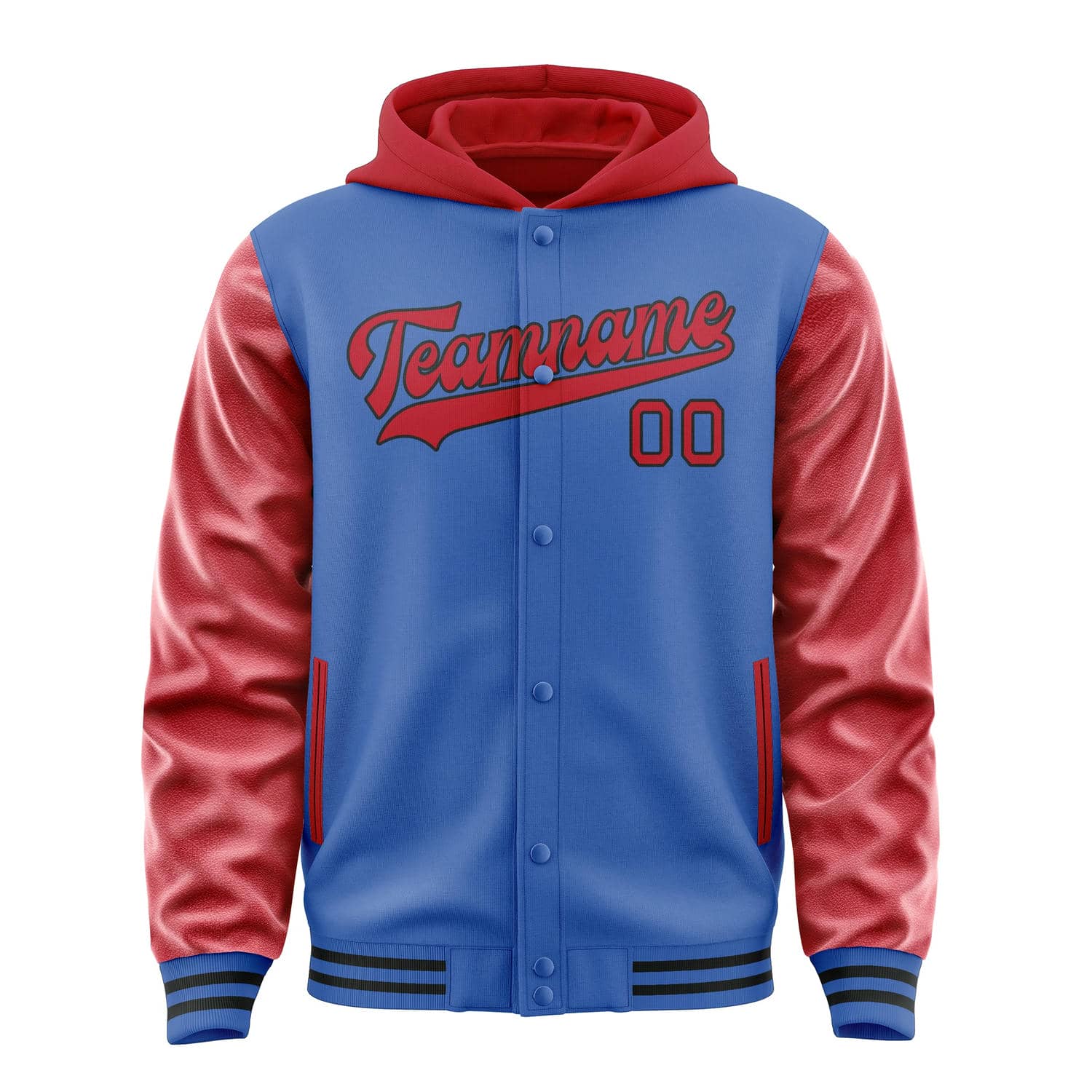 Maßgeschneidertes Himmelblau Rot Jacke