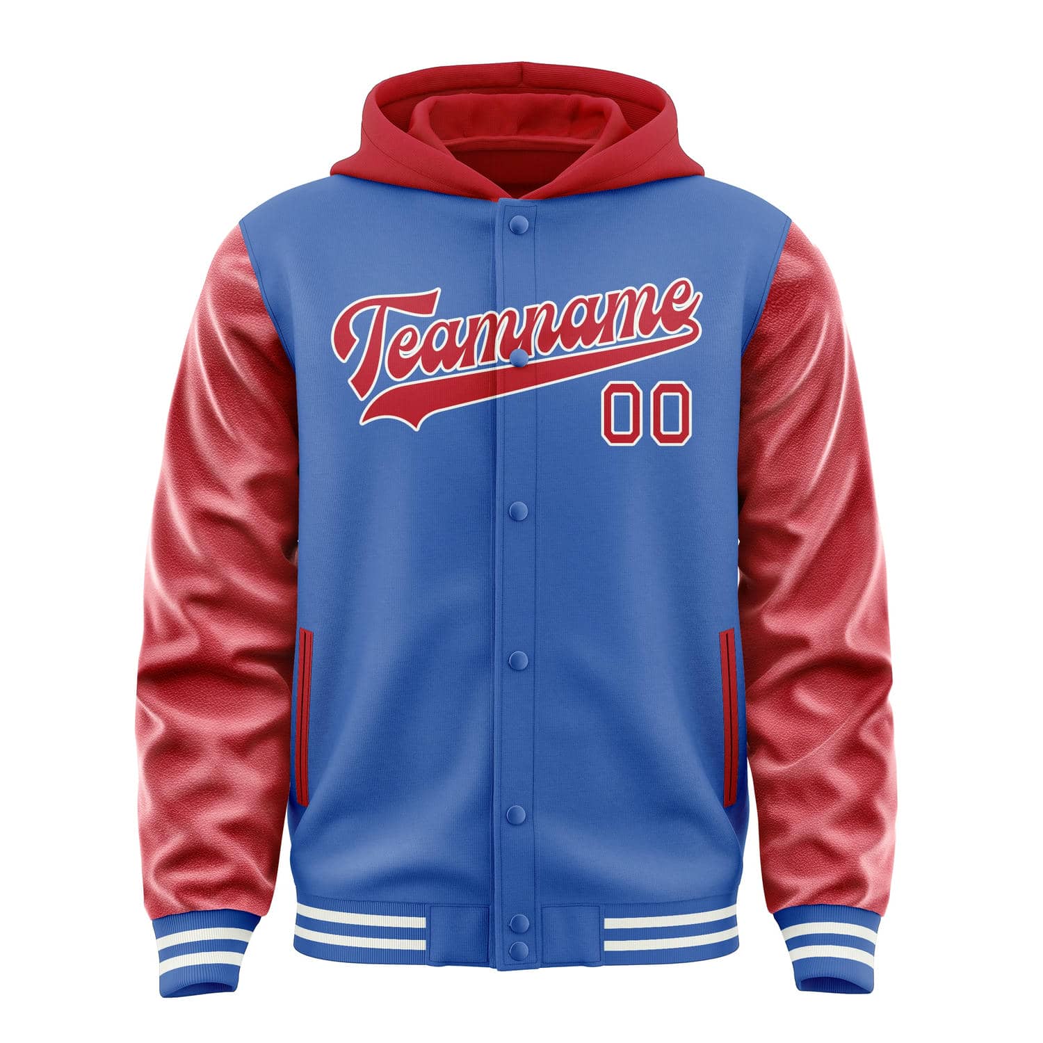 Maßgeschneidertes Himmelblau Rot Jacke