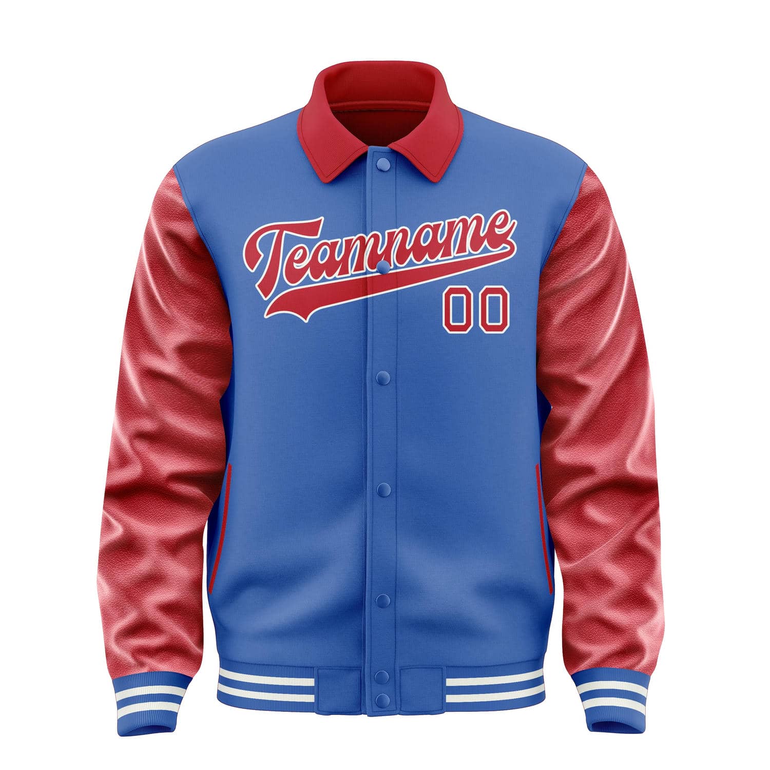 Maßgeschneidertes Himmelblau Rot Jacke
