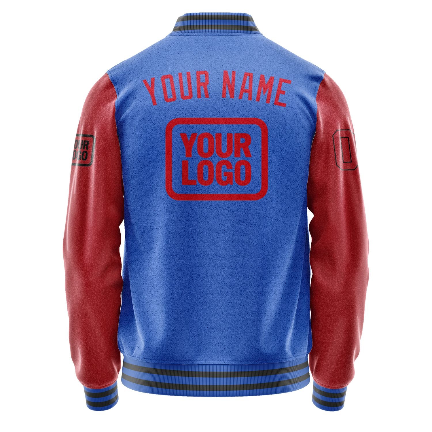 Maßgeschneidertes Himmelblau Rot Jacke JA090914092017141417