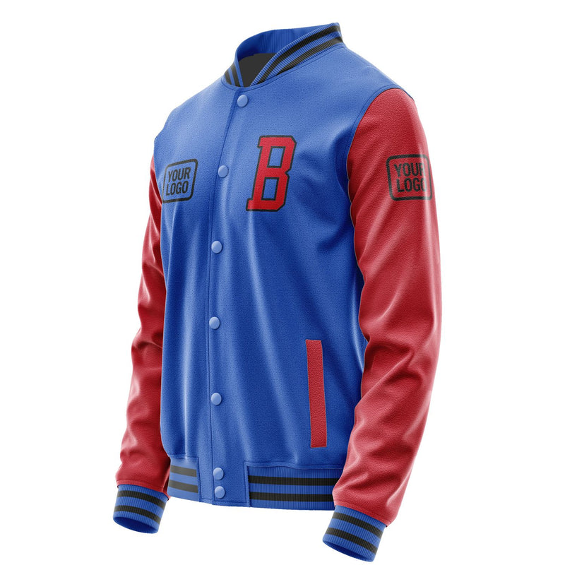 Maßgeschneidertes Himmelblau Rot Jacke JA090914092017141417