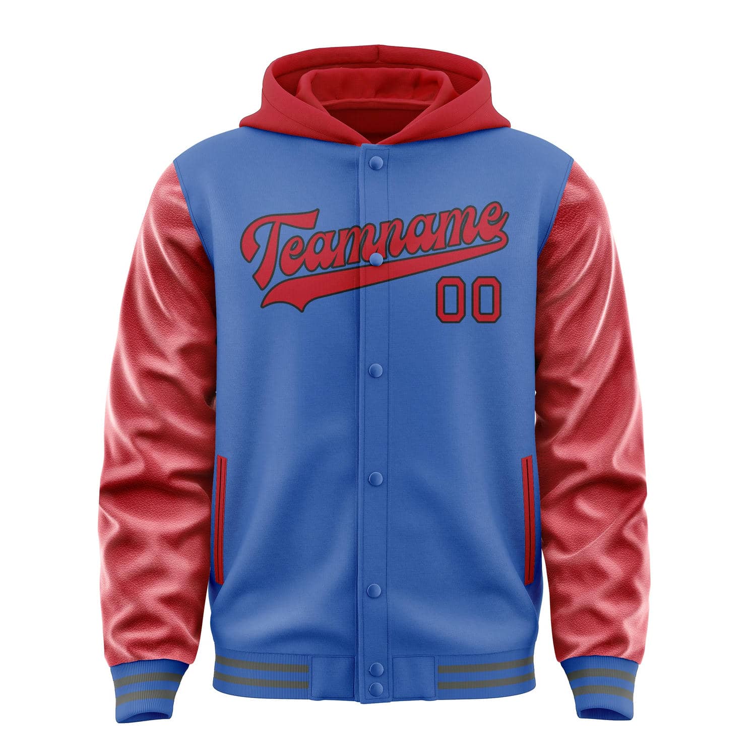 Maßgeschneidertes Himmelblau Rot Jacke