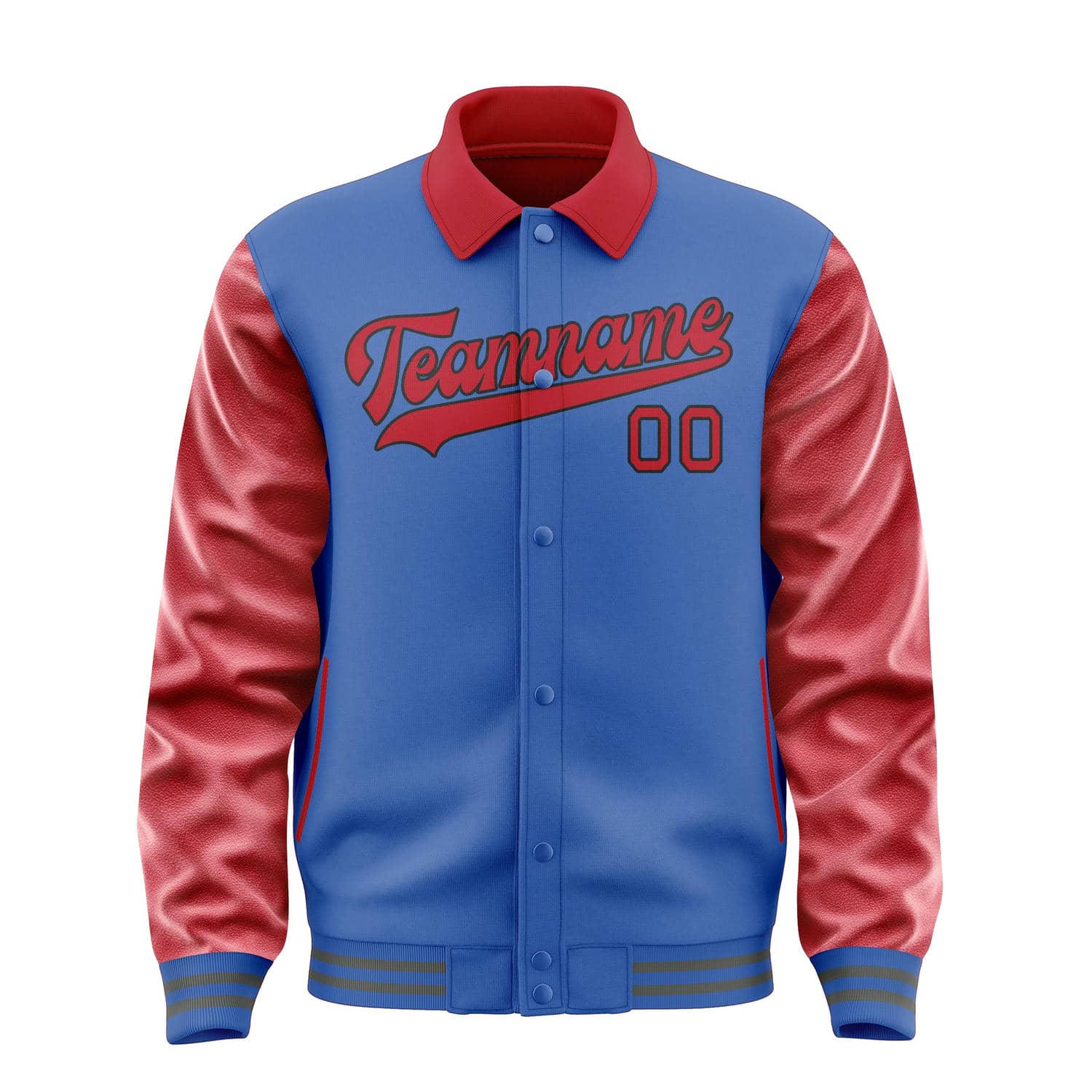Maßgeschneidertes Himmelblau Rot Jacke