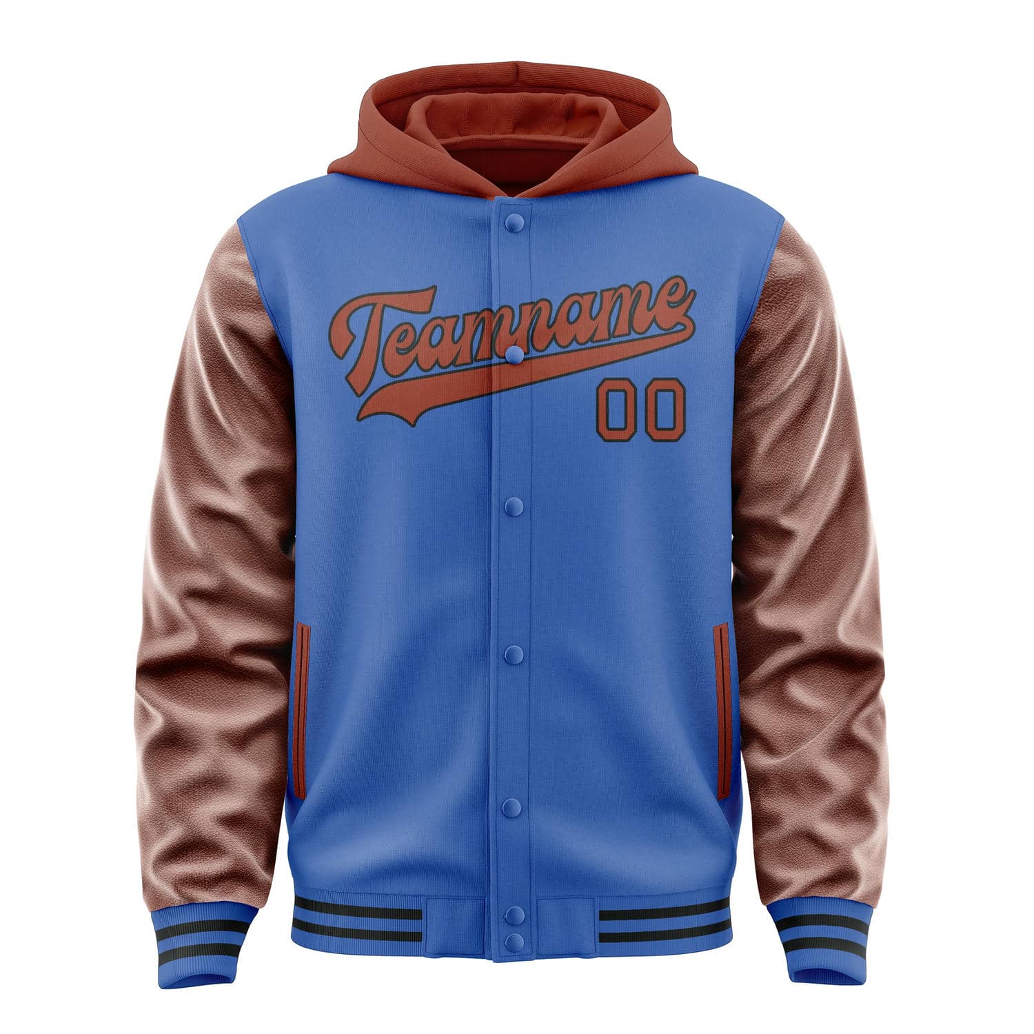 Maßgeschneidertes Himmelblau Korallenrot Jacke