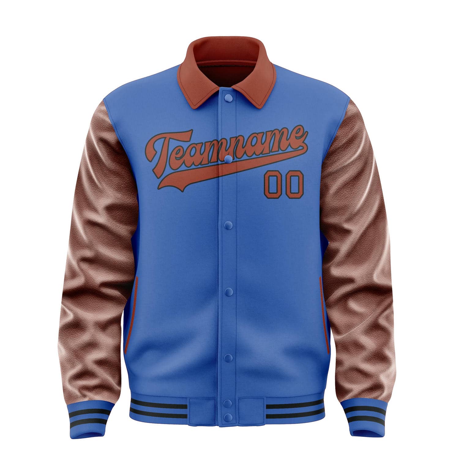 Maßgeschneidertes Himmelblau Korallenrot Jacke