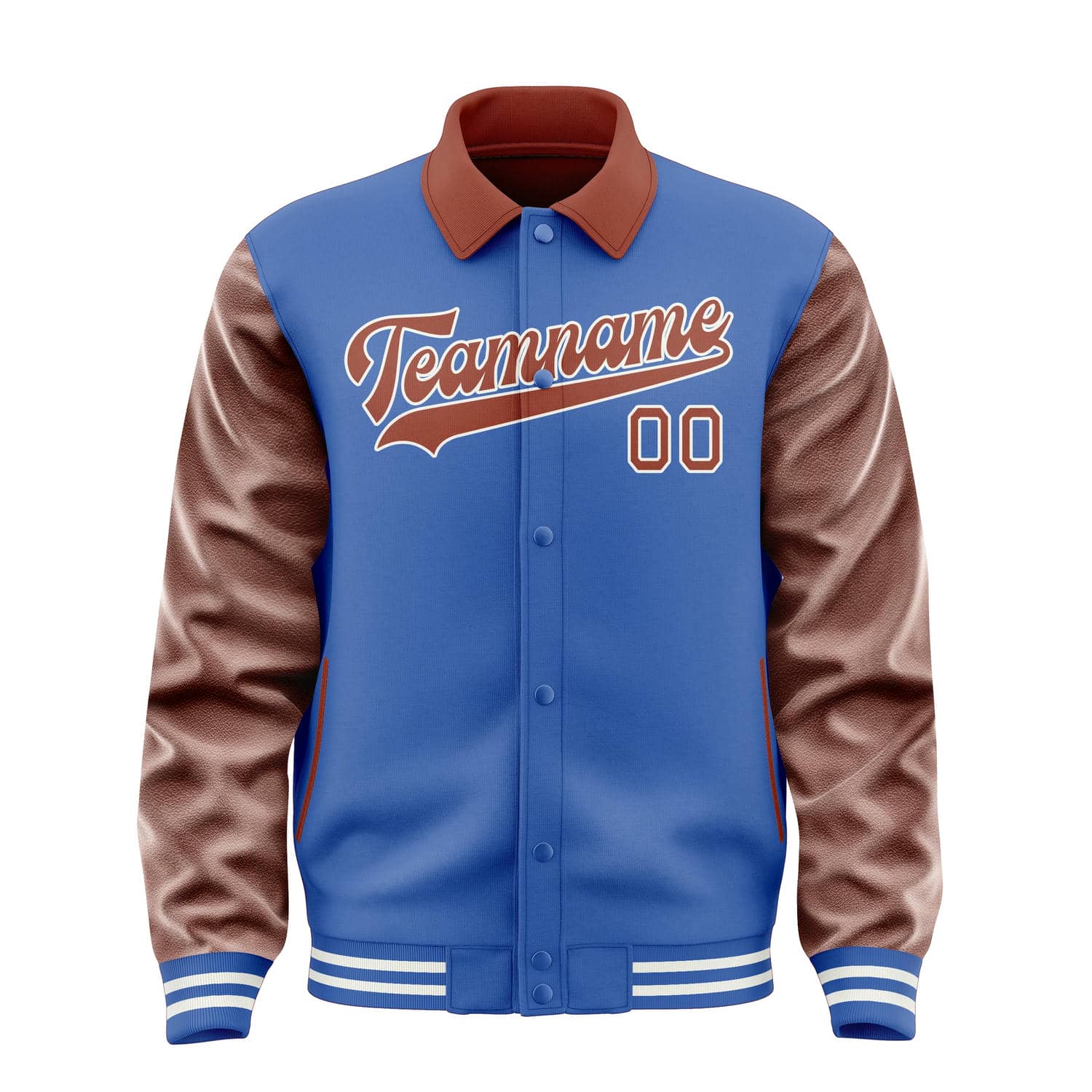 Maßgeschneidertes Himmelblau Korallenrot Jacke