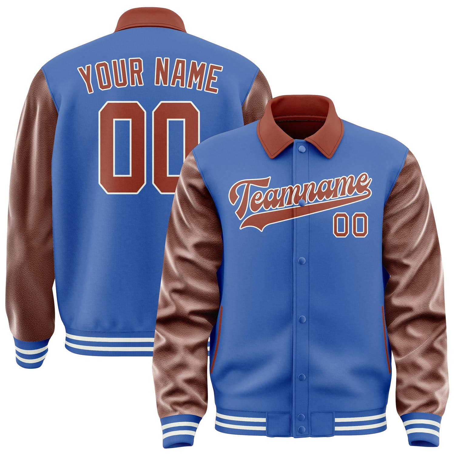 Maßgeschneidertes Himmelblau Korallenrot Jacke JA090916091818161618