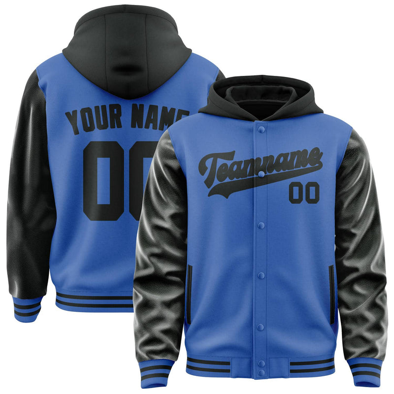 Maßgeschneidertes Himmelblau Schwarz Jacke JA090917091717171717