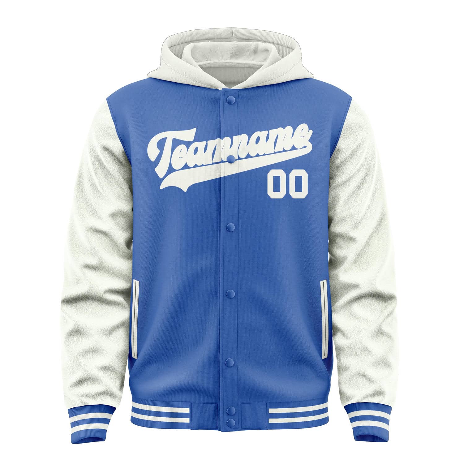 Maßgeschneidertes Himmelblau Weiß Jacke