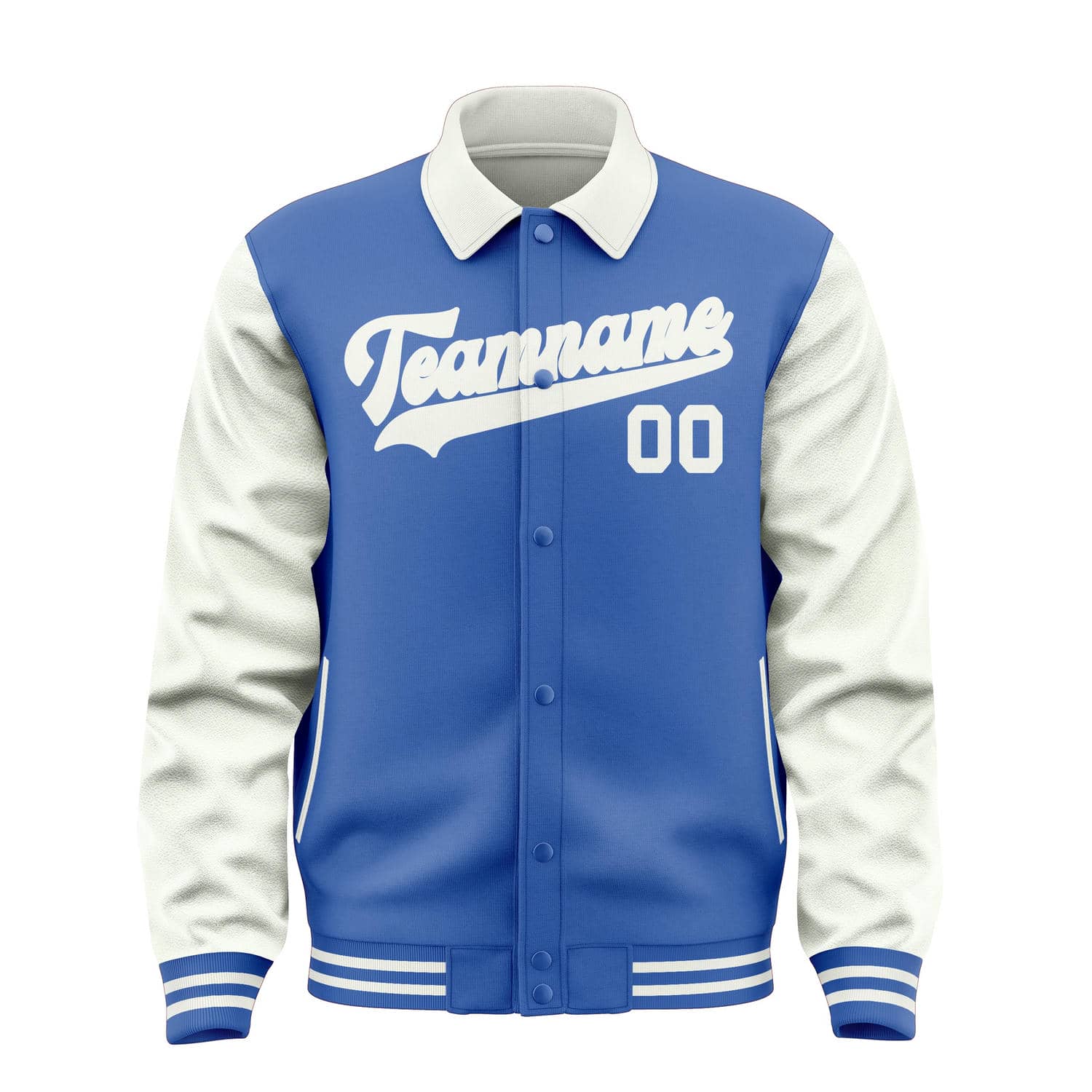 Maßgeschneidertes Himmelblau Weiß Jacke
