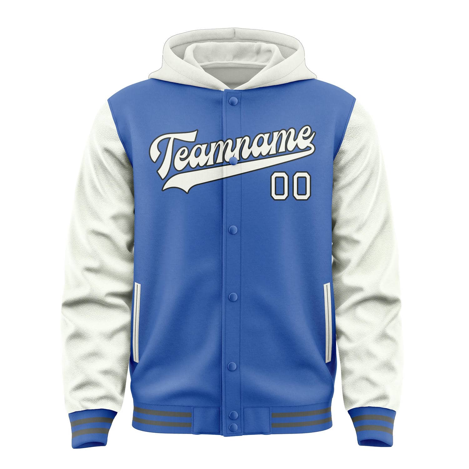 Maßgeschneidertes Himmelblau Weiß Jacke