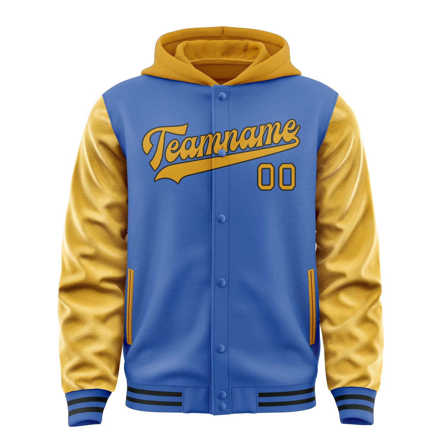 Maßgeschneidertes Himmelblau Gelb Jacke