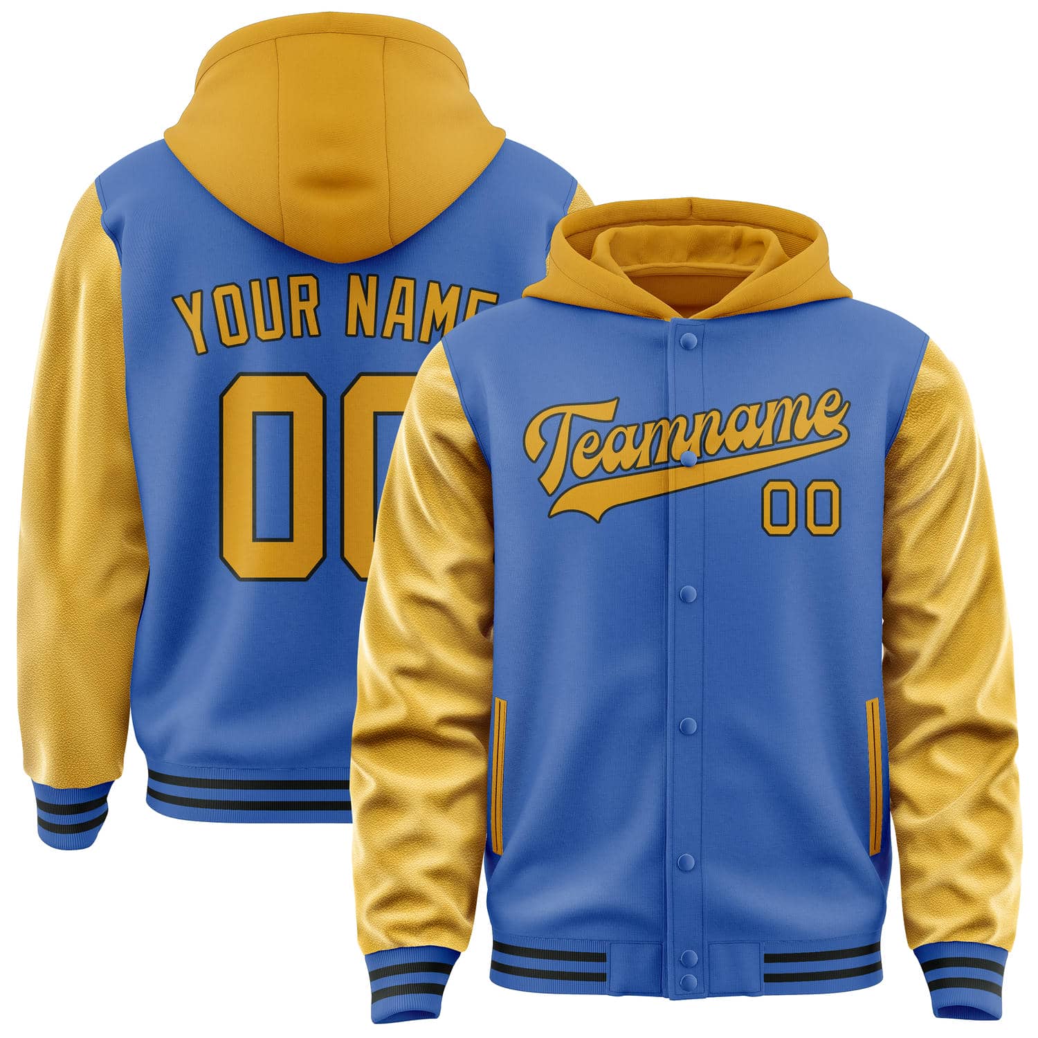 Maßgeschneidertes Himmelblau Gelb Jacke JA090919091717191917