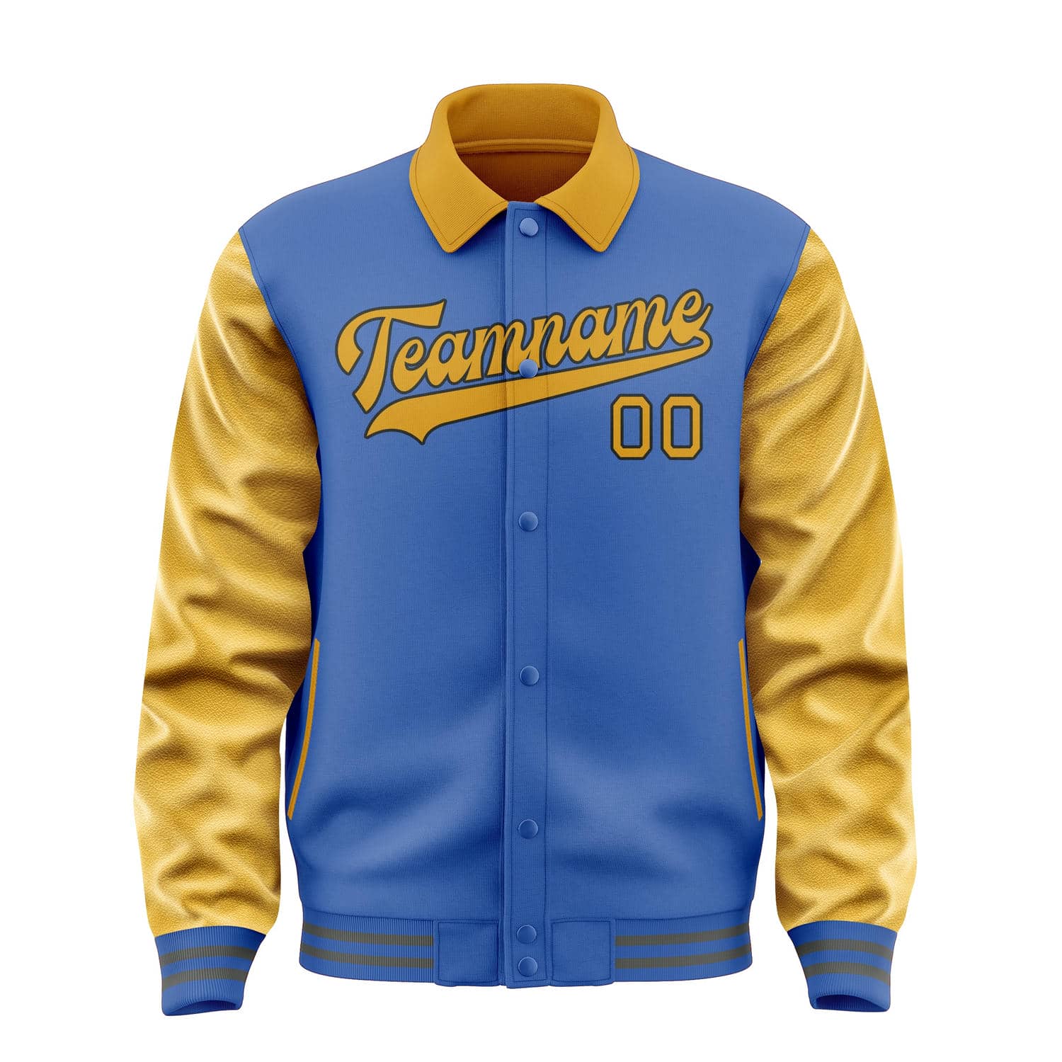 Maßgeschneidertes Himmelblau Gelb Jacke