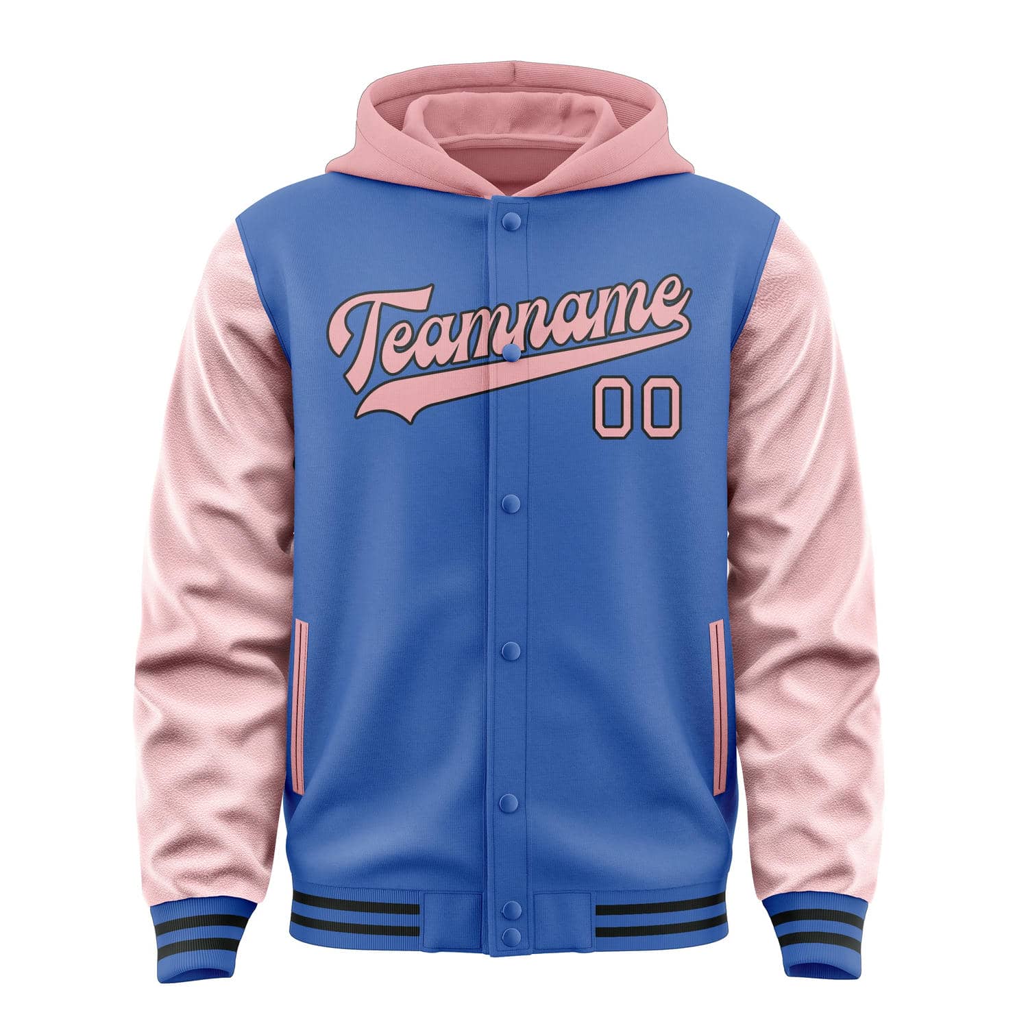 Maßgeschneidertes Himmelblau Rosa Jacke