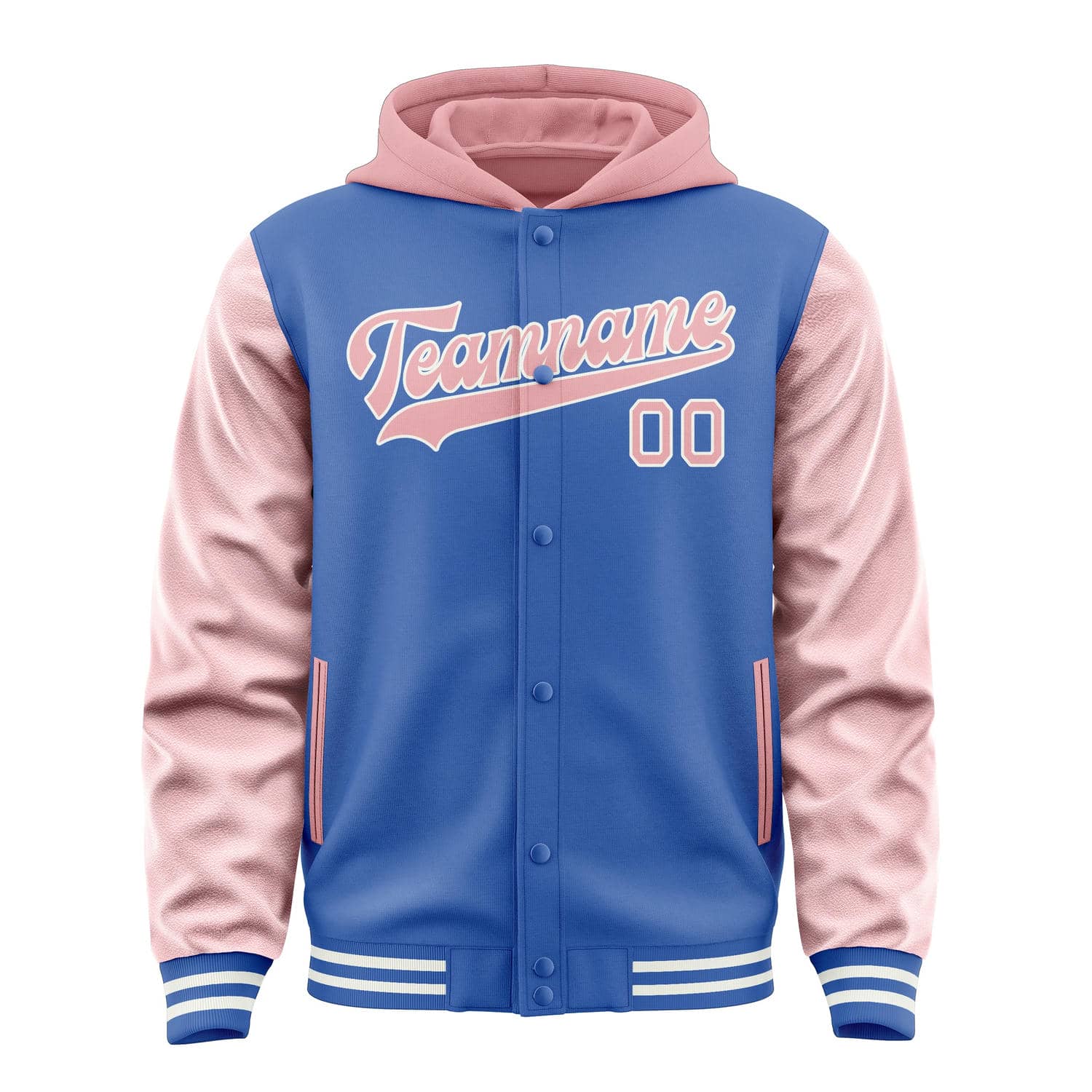Maßgeschneidertes Himmelblau Rosa Jacke