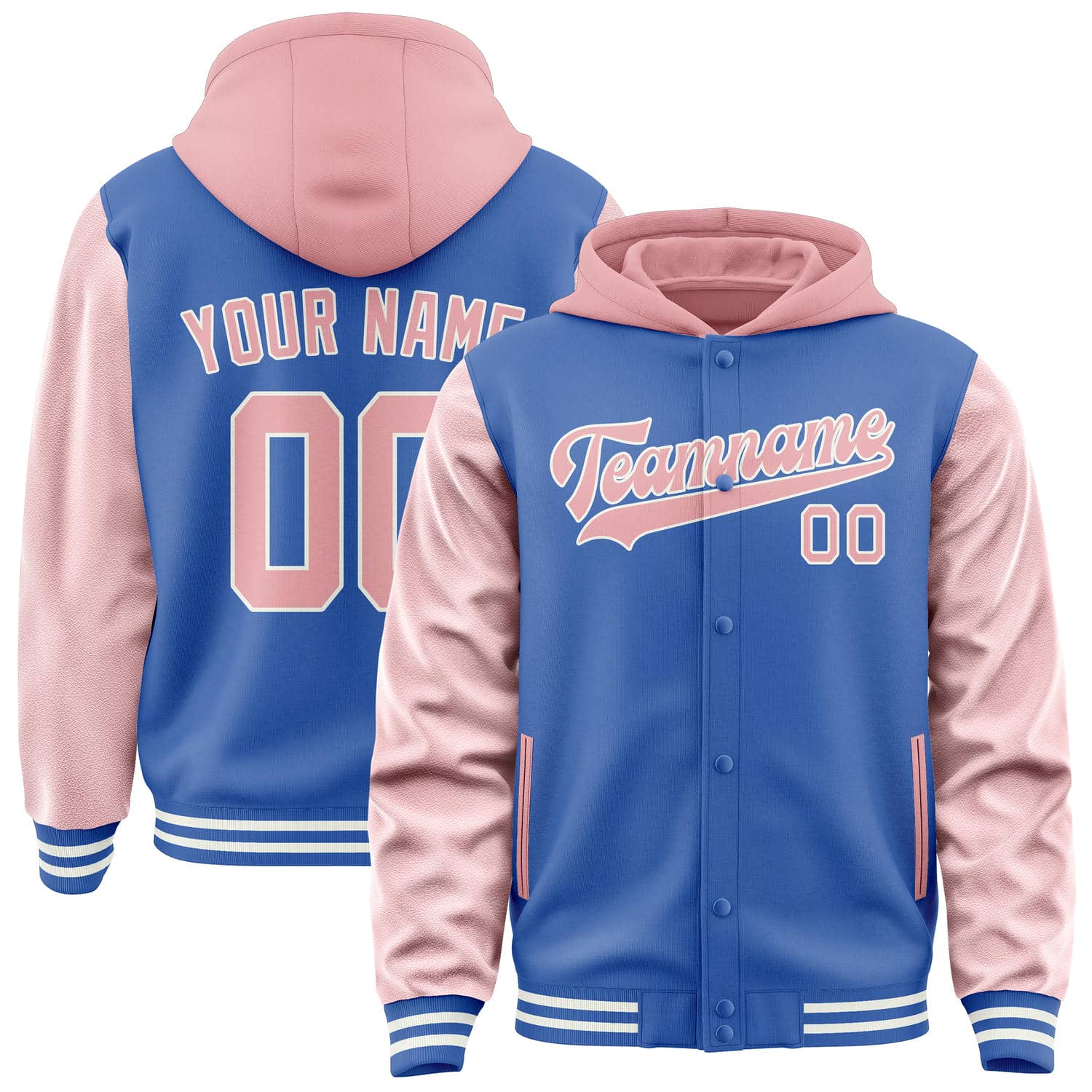 Maßgeschneidertes Himmelblau Rosa Jacke JA090921091818212118