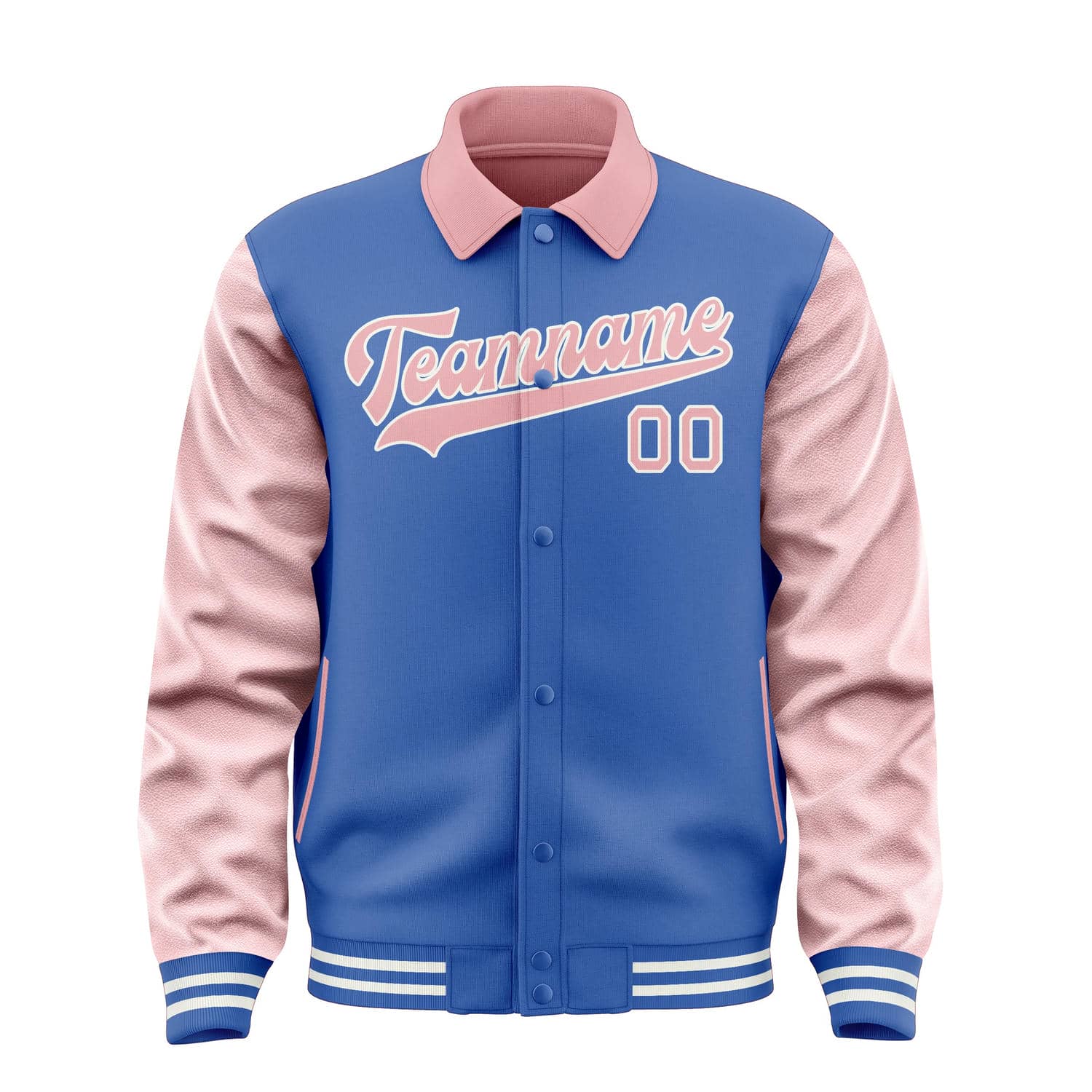 Maßgeschneidertes Himmelblau Rosa Jacke
