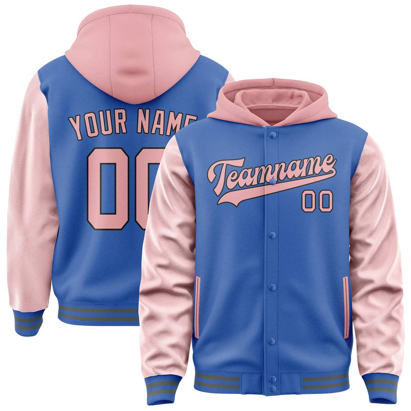 Maßgeschneidertes Himmelblau Rosa Jacke JA090921092017212117