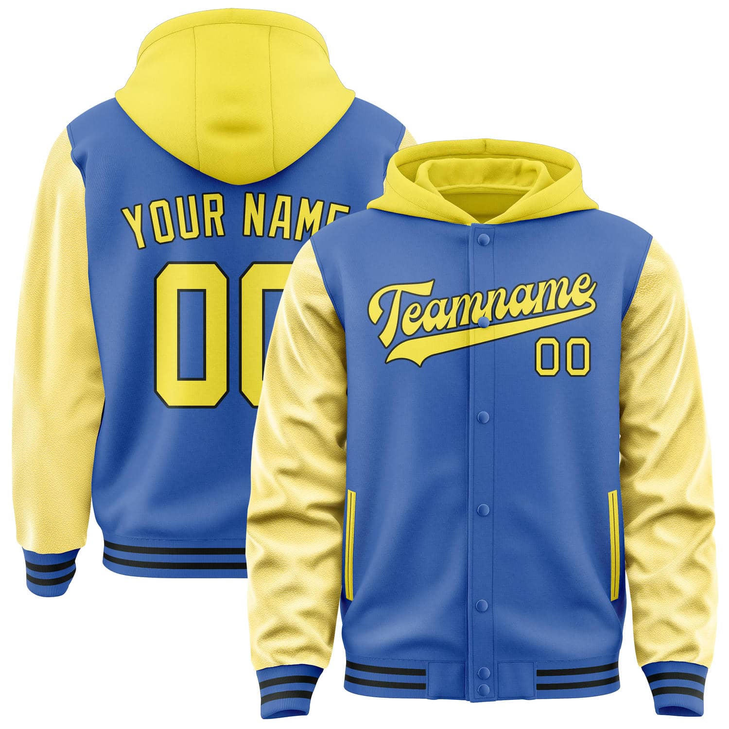 Maßgeschneidertes Himmelblau Blassgelb Jacke JA090926091717262617