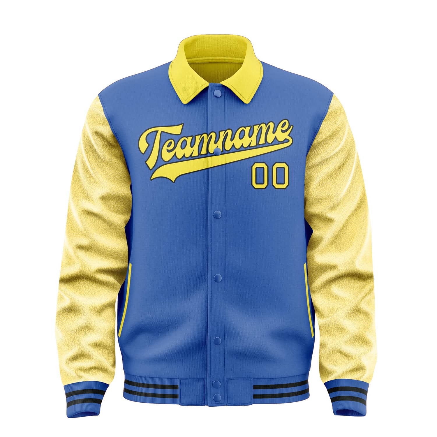 Maßgeschneidertes Himmelblau Blassgelb Jacke