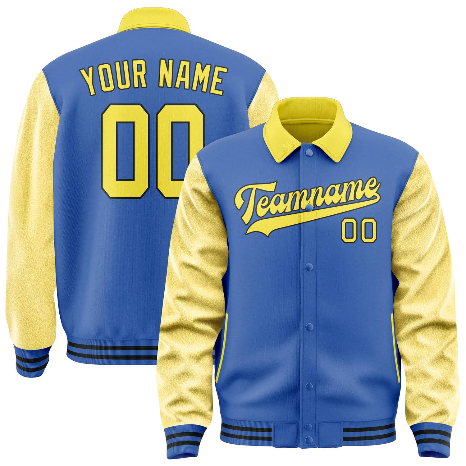 Maßgeschneidertes Himmelblau Blassgelb Jacke JA090926091717262617