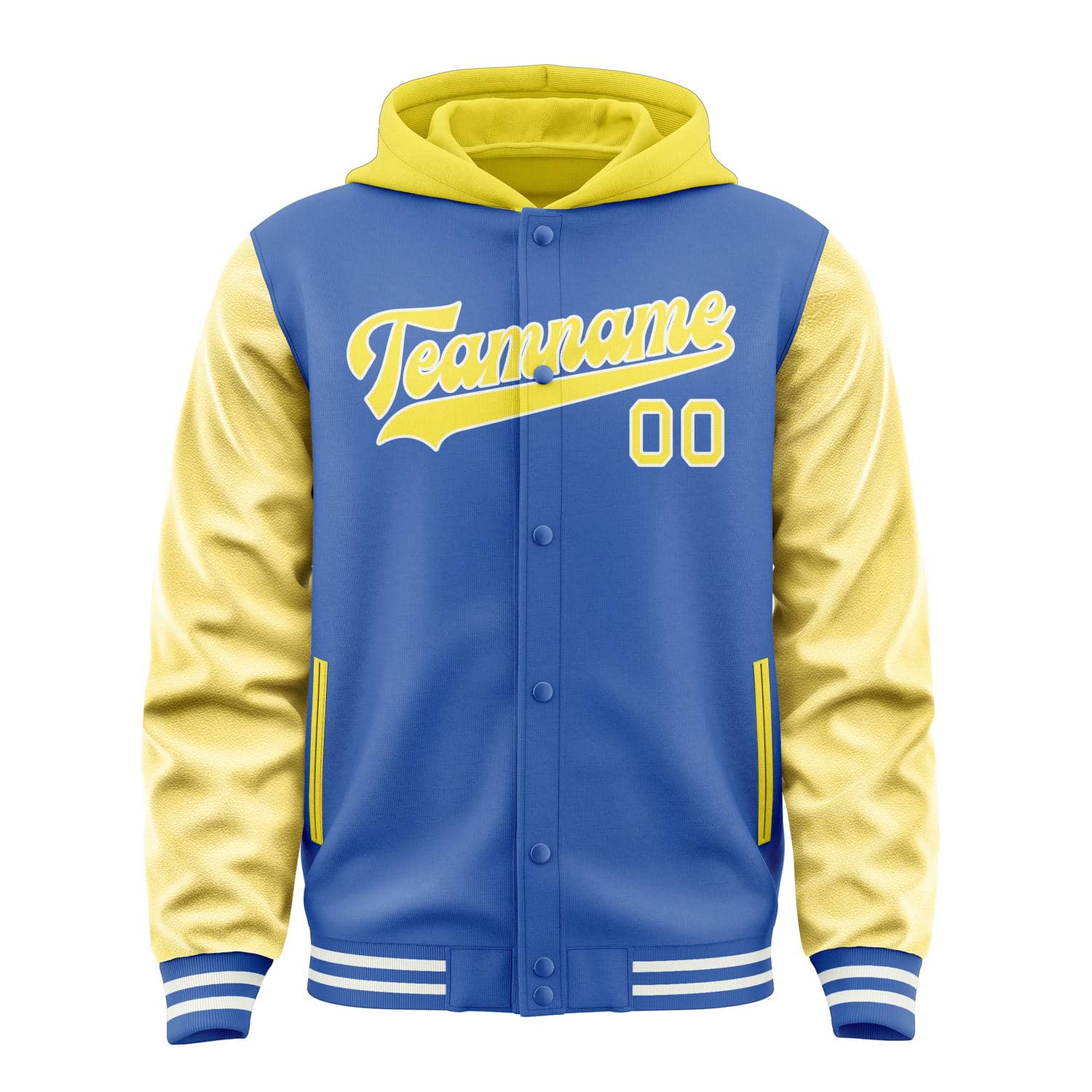 Maßgeschneidertes Himmelblau Blassgelb Jacke
