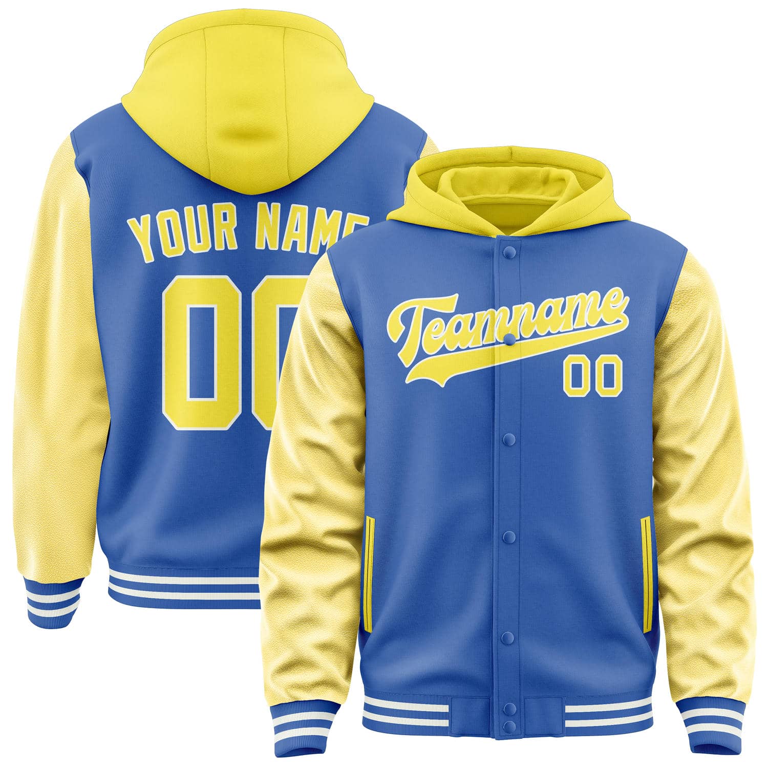 Maßgeschneidertes Himmelblau Blassgelb Jacke JA090926091818262618