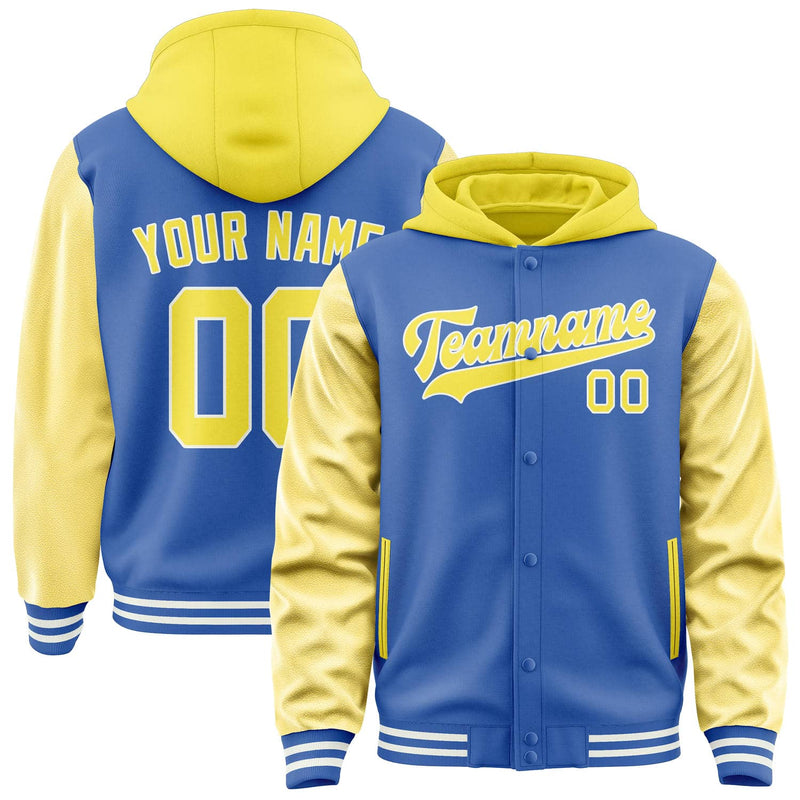 Maßgeschneidertes Himmelblau Blassgelb Jacke JA090926091818262618