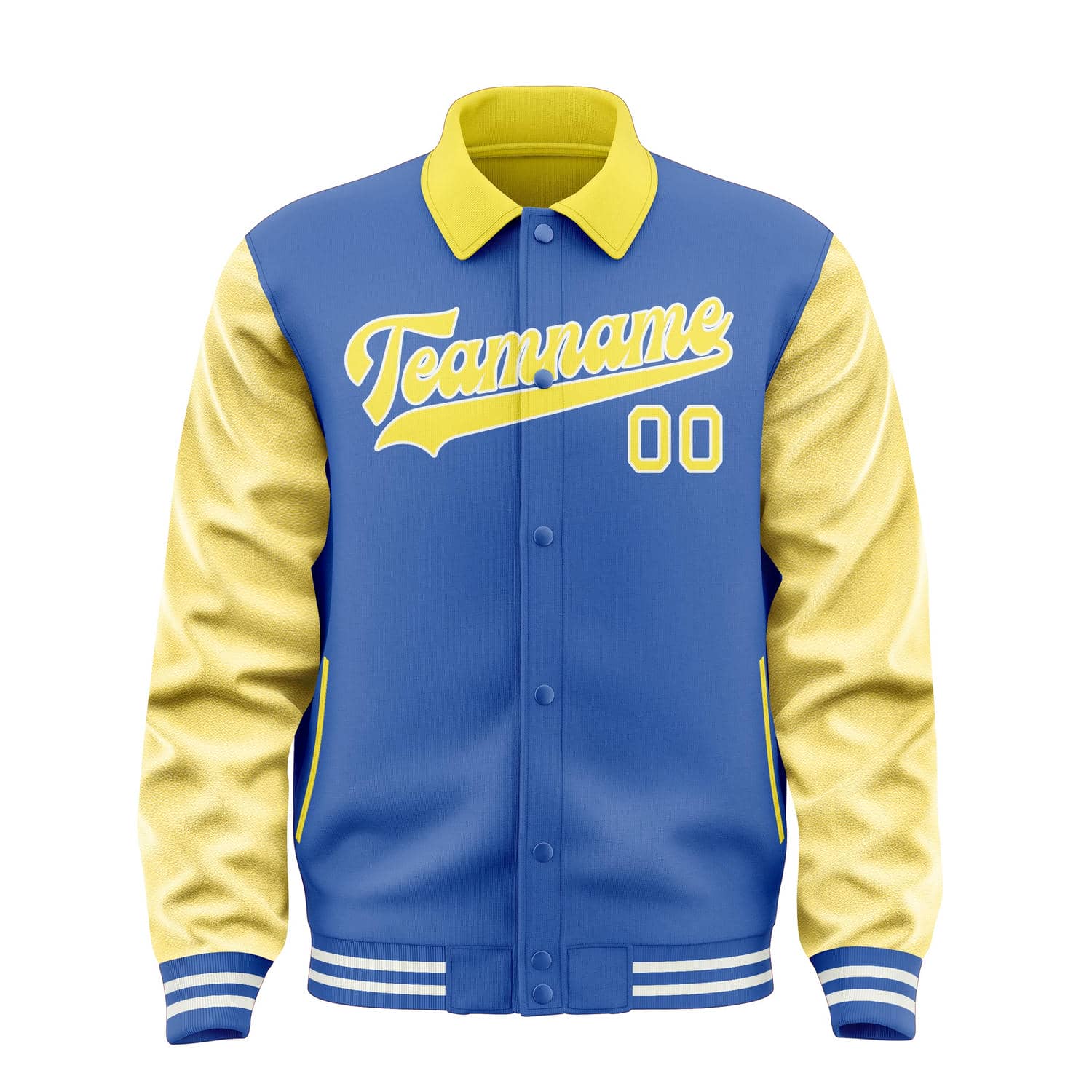 Maßgeschneidertes Himmelblau Blassgelb Jacke