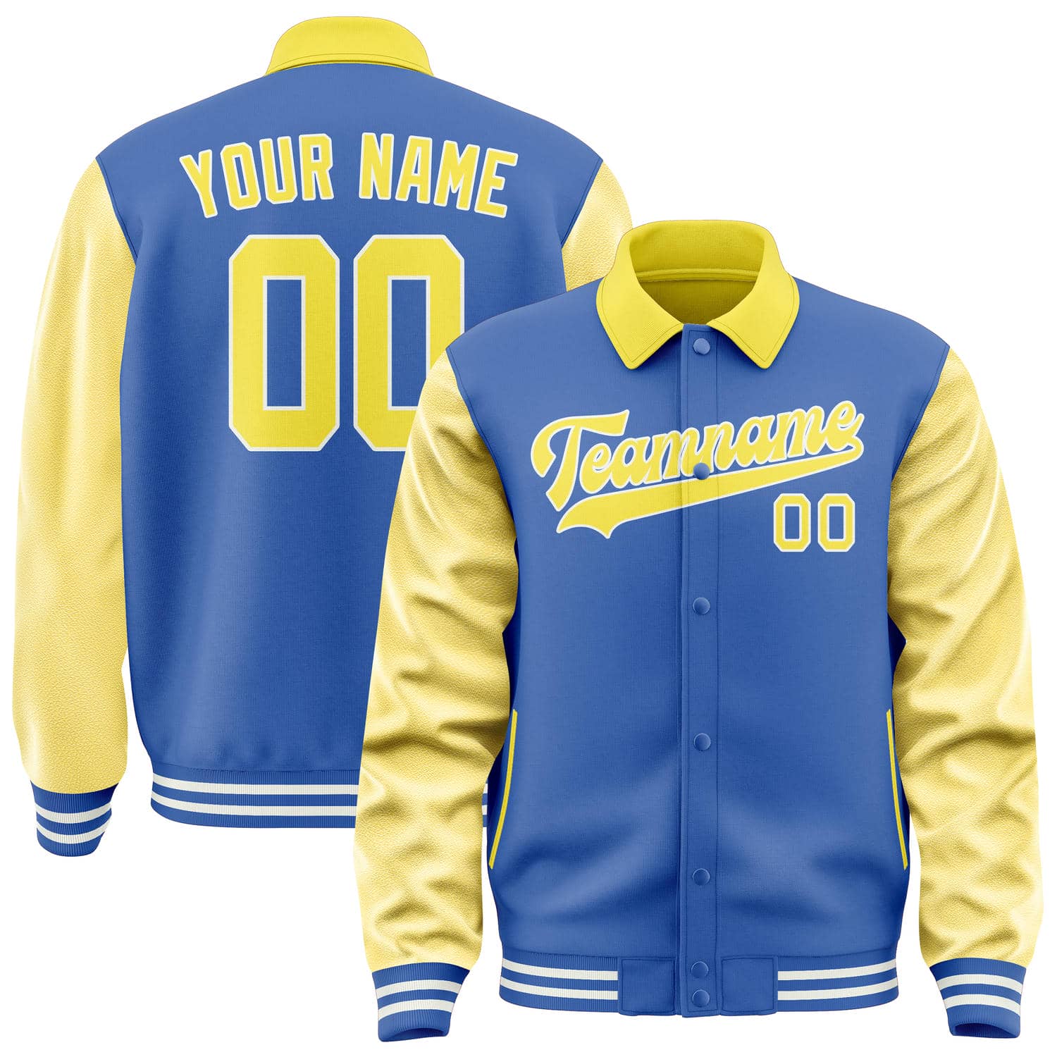 Maßgeschneidertes Himmelblau Blassgelb Jacke JA090926091818262618