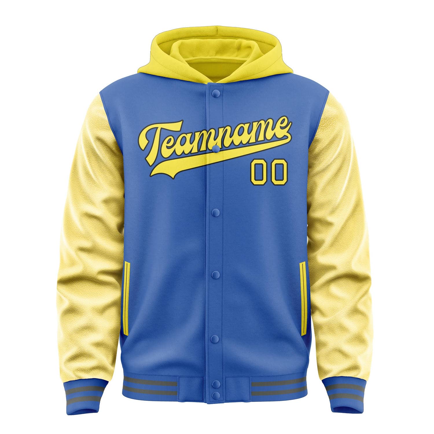 Maßgeschneidertes Himmelblau Blassgelb Jacke