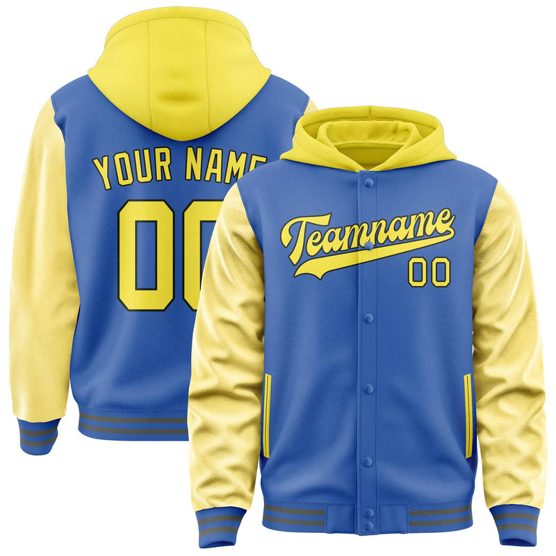 Maßgeschneidertes Himmelblau Blassgelb Jacke JA090926092017262617