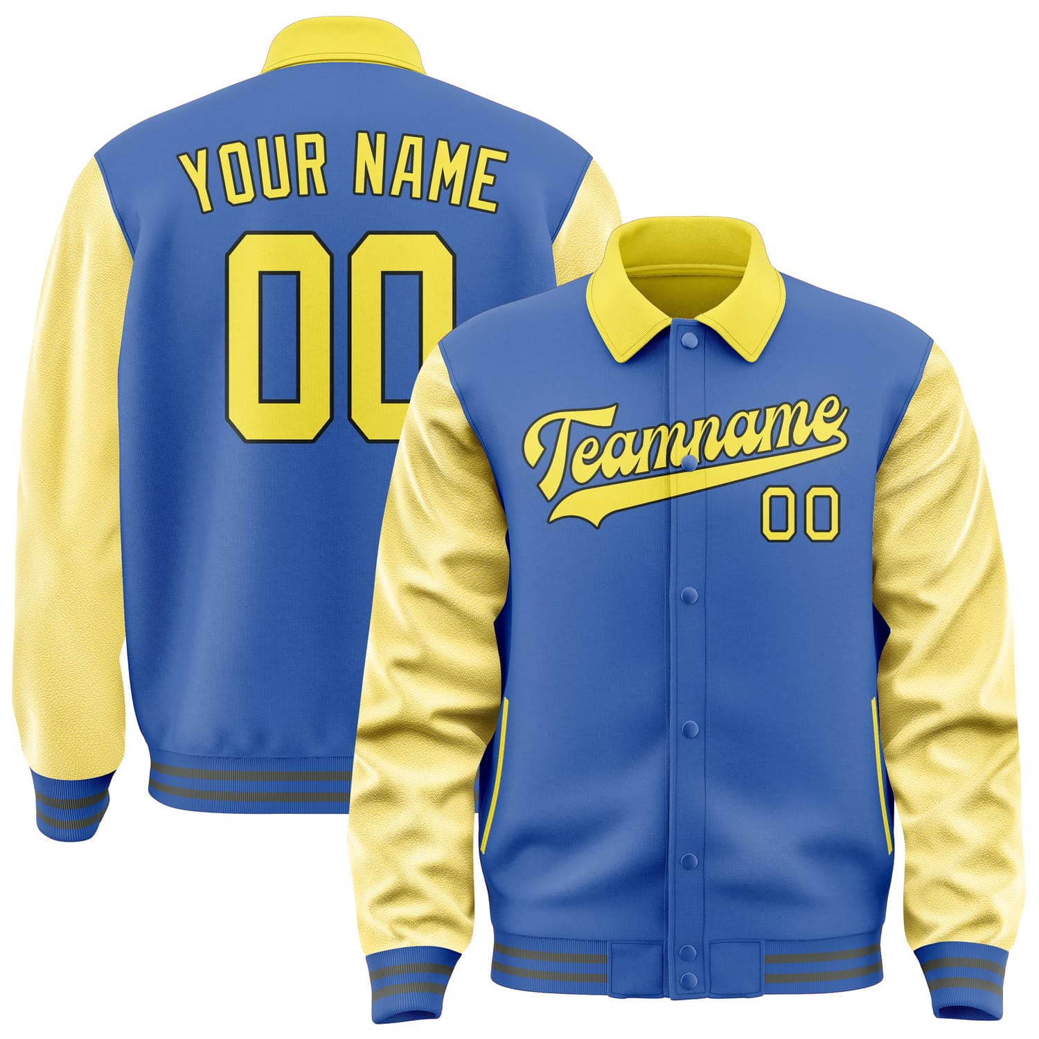 Maßgeschneidertes Himmelblau Blassgelb Jacke JA090926092017262617