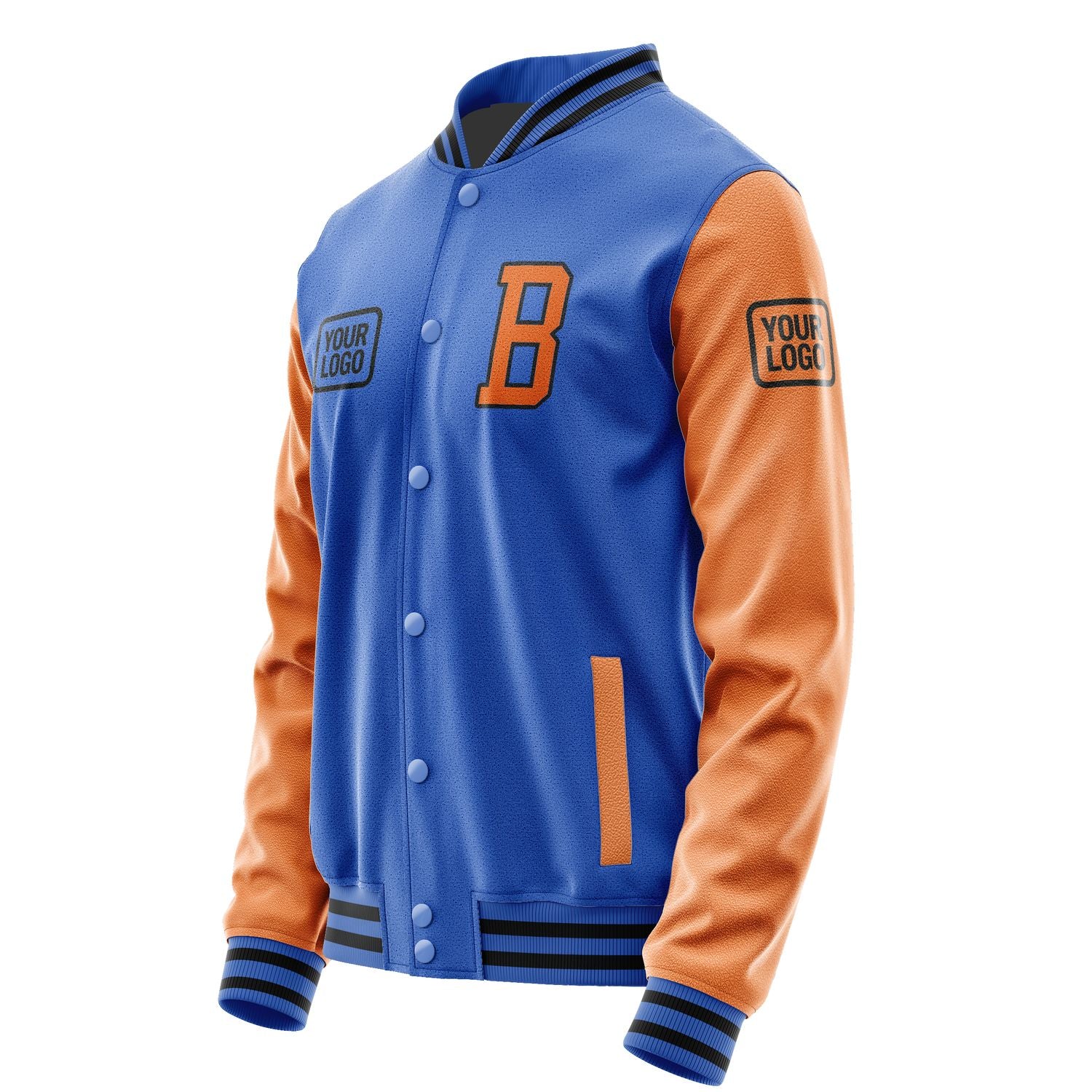 Maßgeschneidertes Himmelblau Orange Jacke JA090928091717282817
