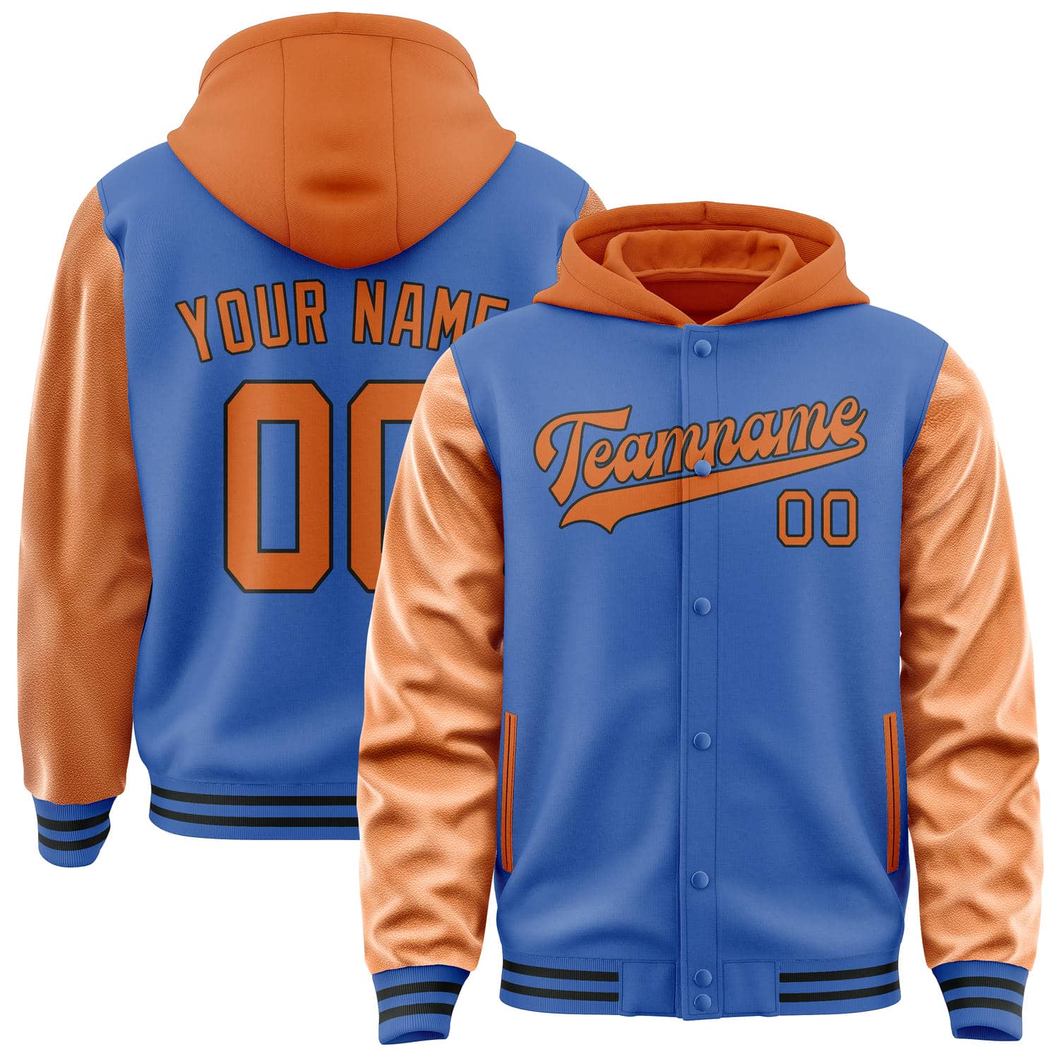 Maßgeschneidertes Himmelblau Orange Jacke JA090928091717282817