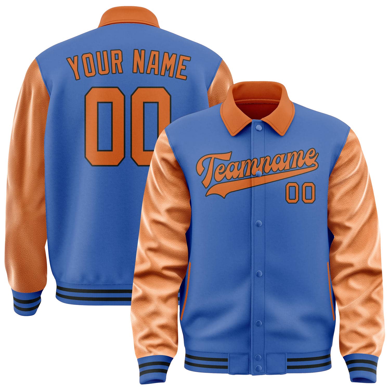 Maßgeschneidertes Himmelblau Orange Jacke JA090928091717282817