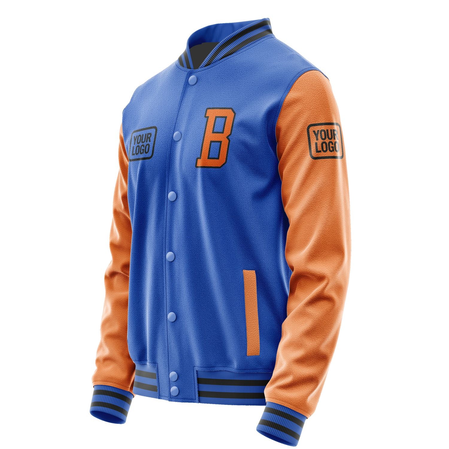 Maßgeschneidertes Himmelblau Orange Jacke JA090928092017282817