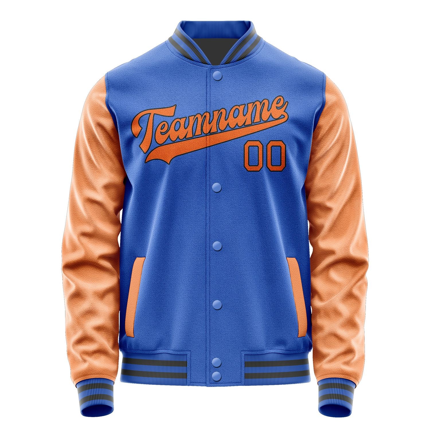 Maßgeschneidertes Himmelblau Orange Jacke JA0909280920B31728