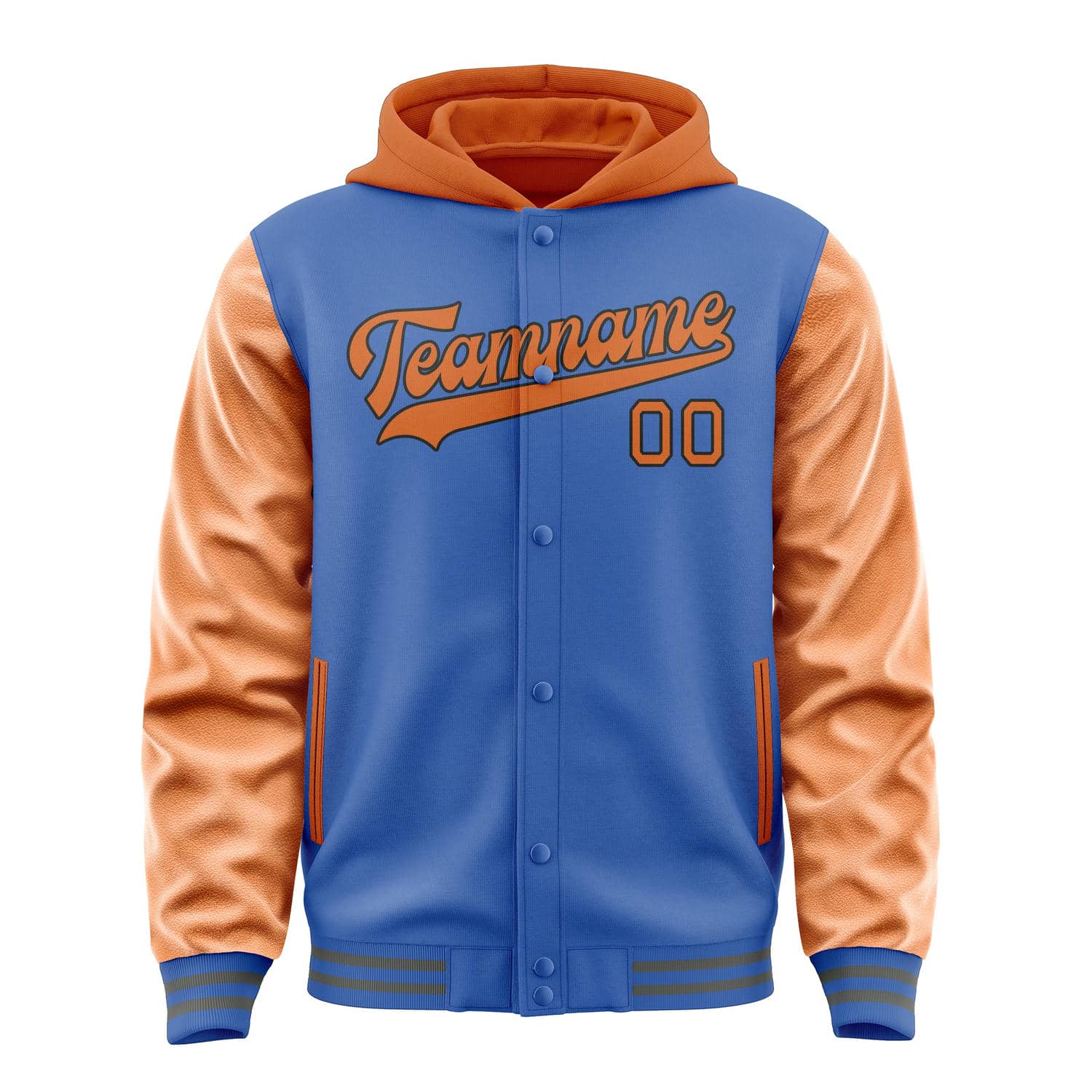 Maßgeschneidertes Himmelblau Orange Jacke