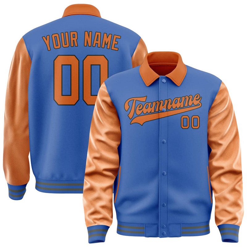 Maßgeschneidertes Himmelblau Orange Jacke JA090928092017282817
