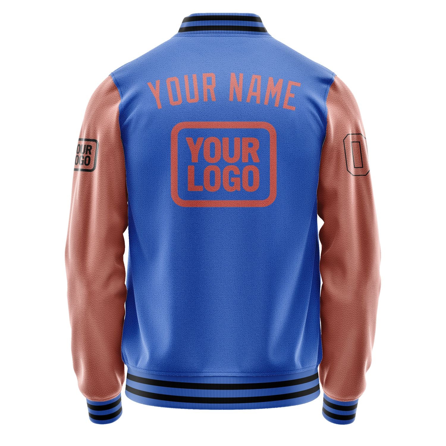 Maßgeschneidertes Himmelblau Kupferrose Jacke JA090929091717292917