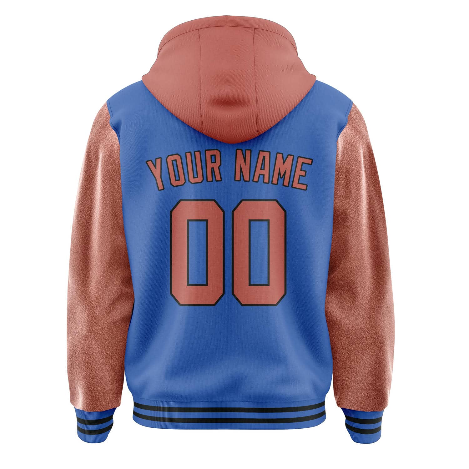 Maßgeschneidertes Himmelblau Kupferrose Jacke