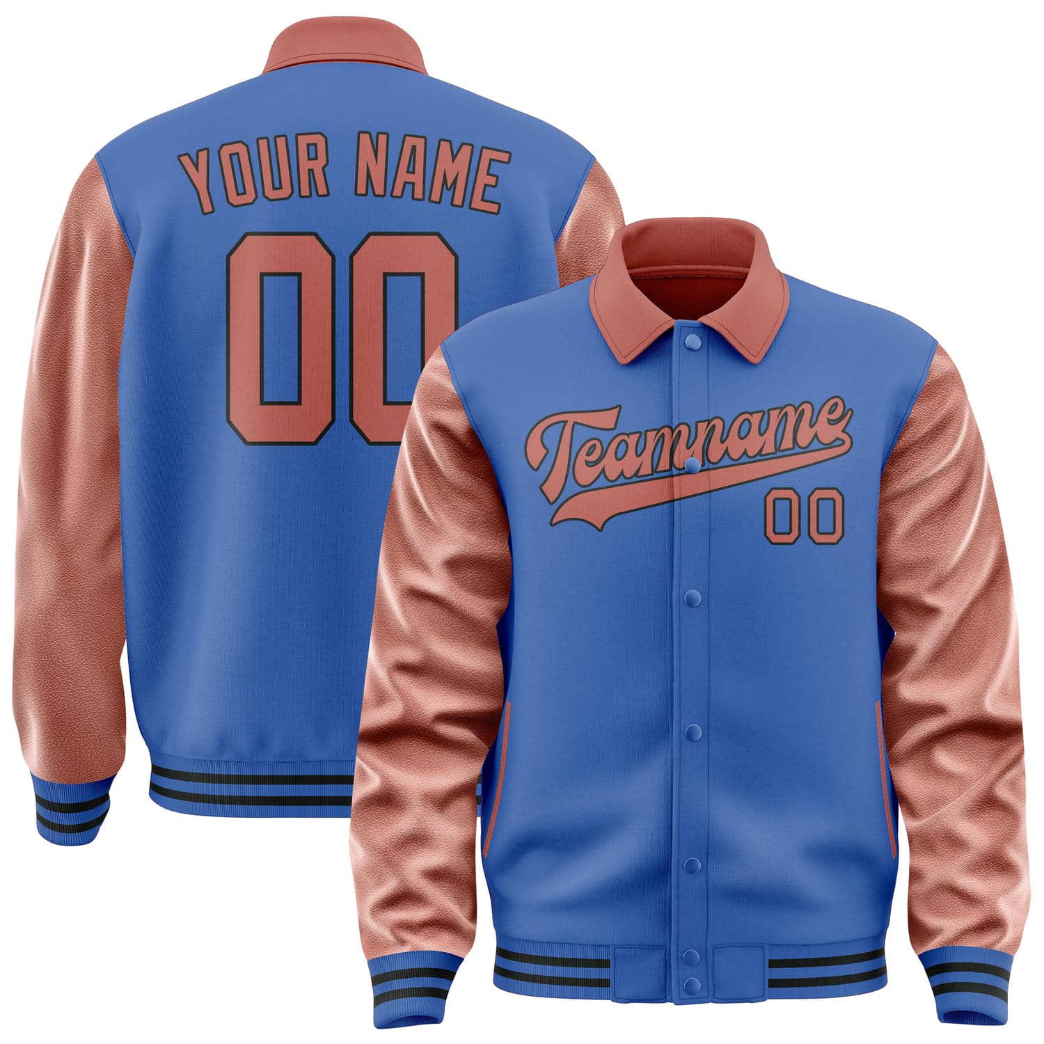 Maßgeschneidertes Himmelblau Kupferrose Jacke JA090929091717292917