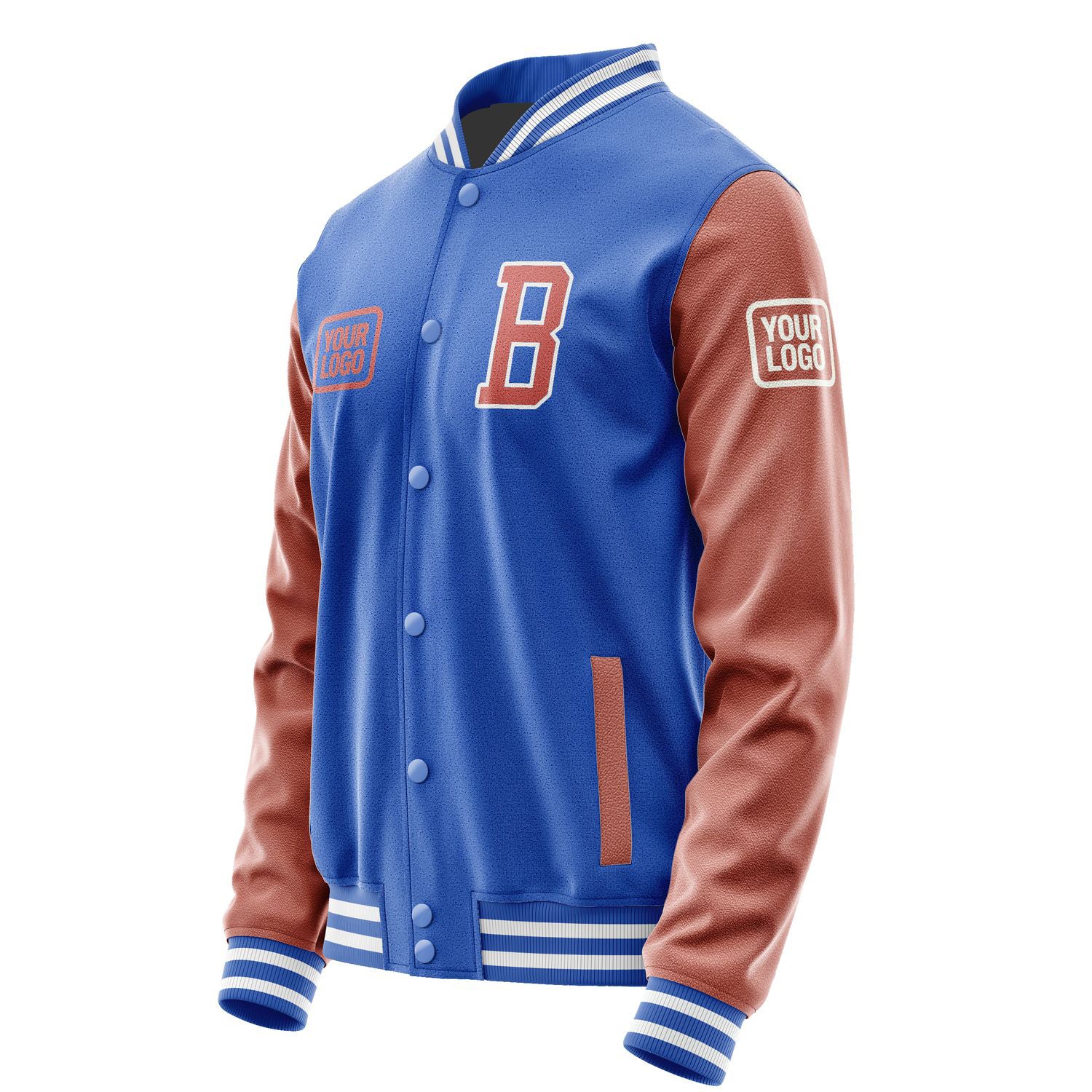 Maßgeschneidertes Himmelblau Kupferrose Jacke JA090929091818292918