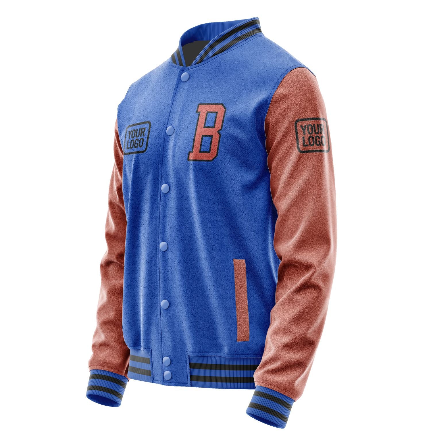 Maßgeschneidertes Himmelblau Kupferrose Jacke JA090929092017292917