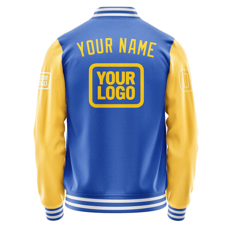 Maßgeschneidertes Himmelblau Gold Jacke JA090930091818303018